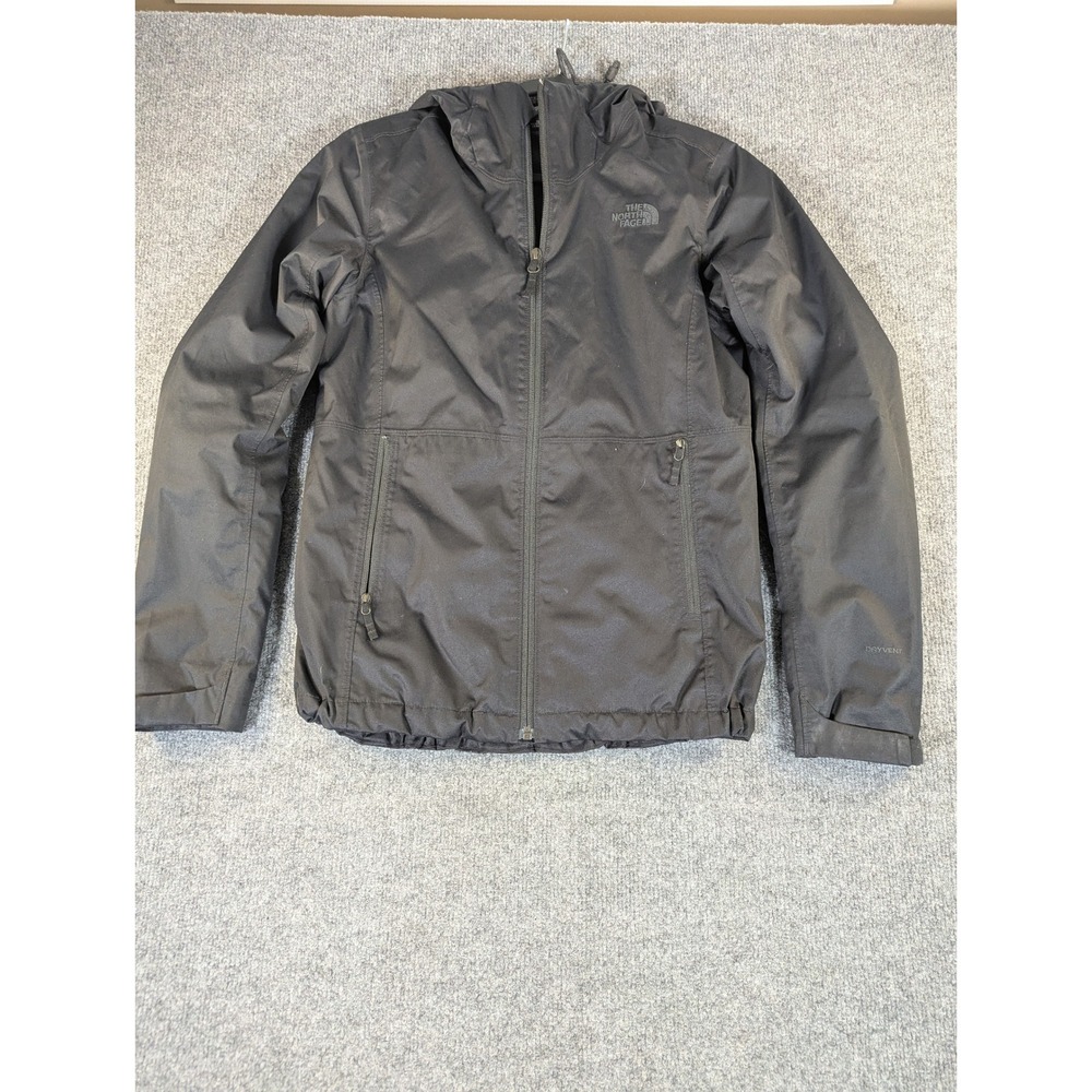 The North Face DryVent Rain Jacket Womens XS Black Hooded Windbreaker #2373